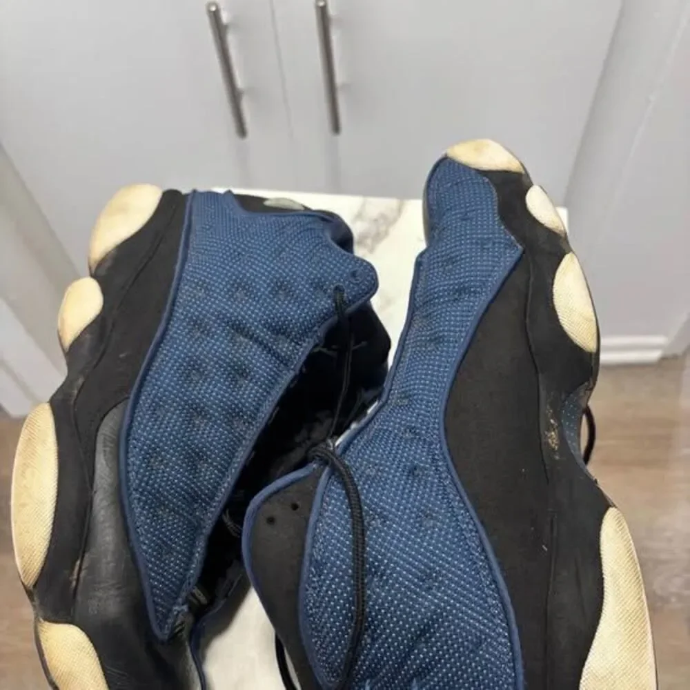 Air Jordan 13 Retro Brave Blue Mens Size 12 Navy Black Mesh Hologram